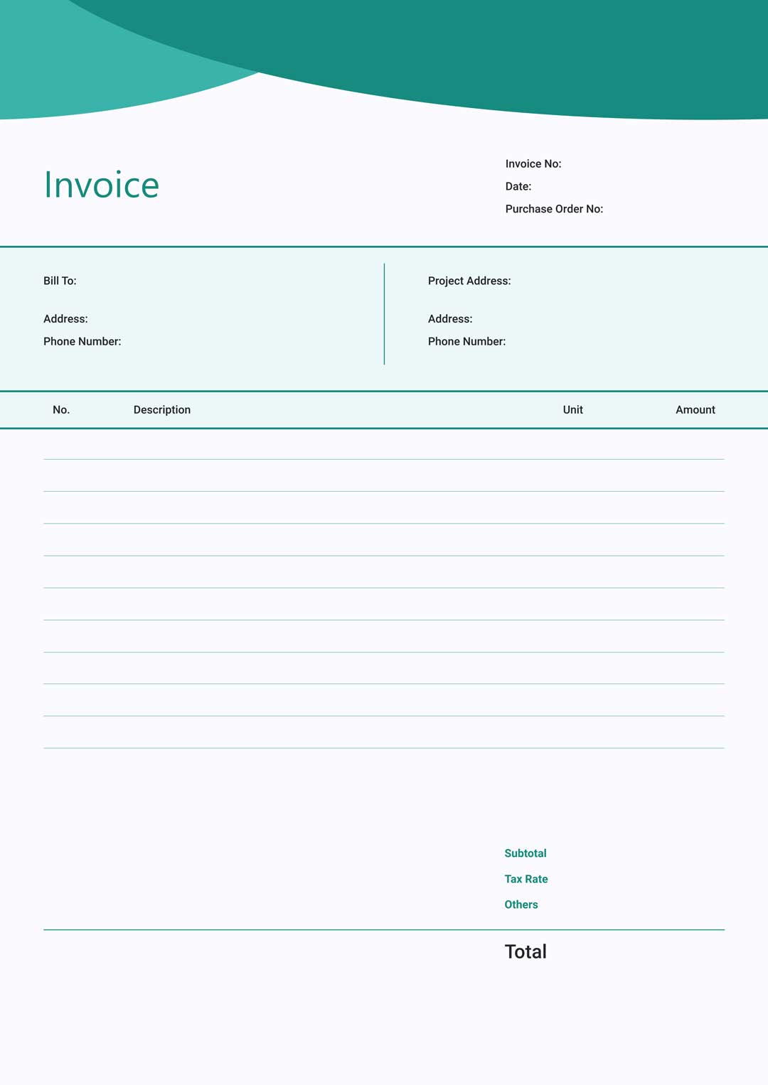 downloadable free printable invoice templates printable templates