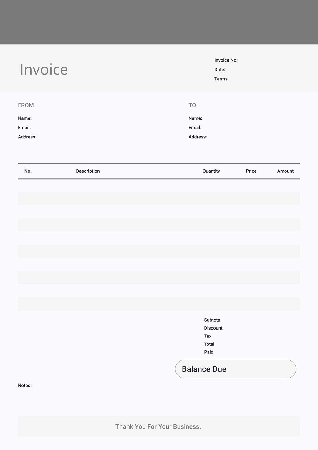 Get Simple Printable Invoice Template Pics * Invoice Template Ideas