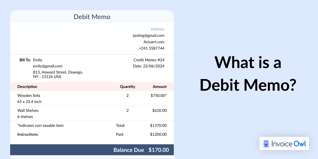 What is a debit memo