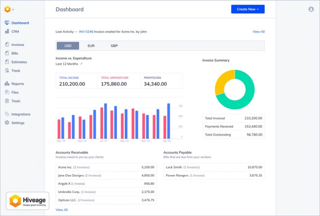 Hiveage free invoicing software for Mac