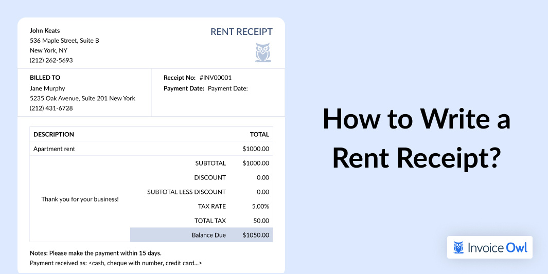 How to Write a Rent Receipt