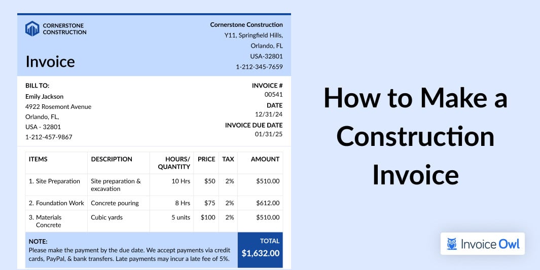 How to Make a Construction Invoice