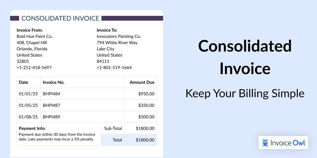 Consolidated Invoice